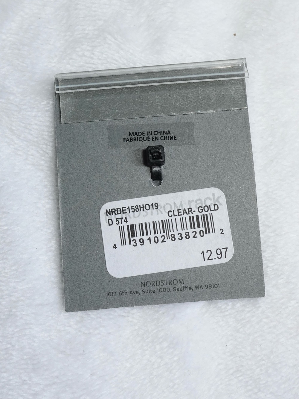Nordstrom Rack Cubic Zirconia Minimalist Solitaire Bar Ring | Size 6 Nickel Free - Picture 3 of 3